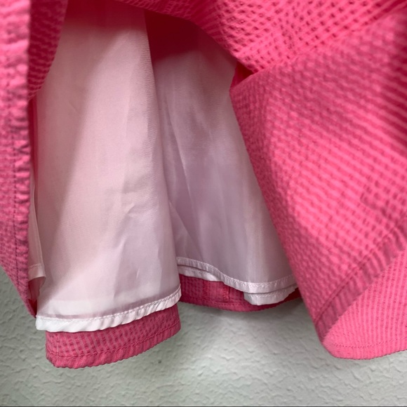 Lauren James Pink Seersucker Halter Dress XS H316 G3 - Picture 4 of 12